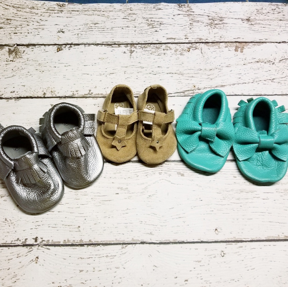 ***SOLD*** Leather Moccasins Baby Shoes Size 2